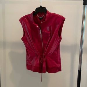 Red leather WORTH vest